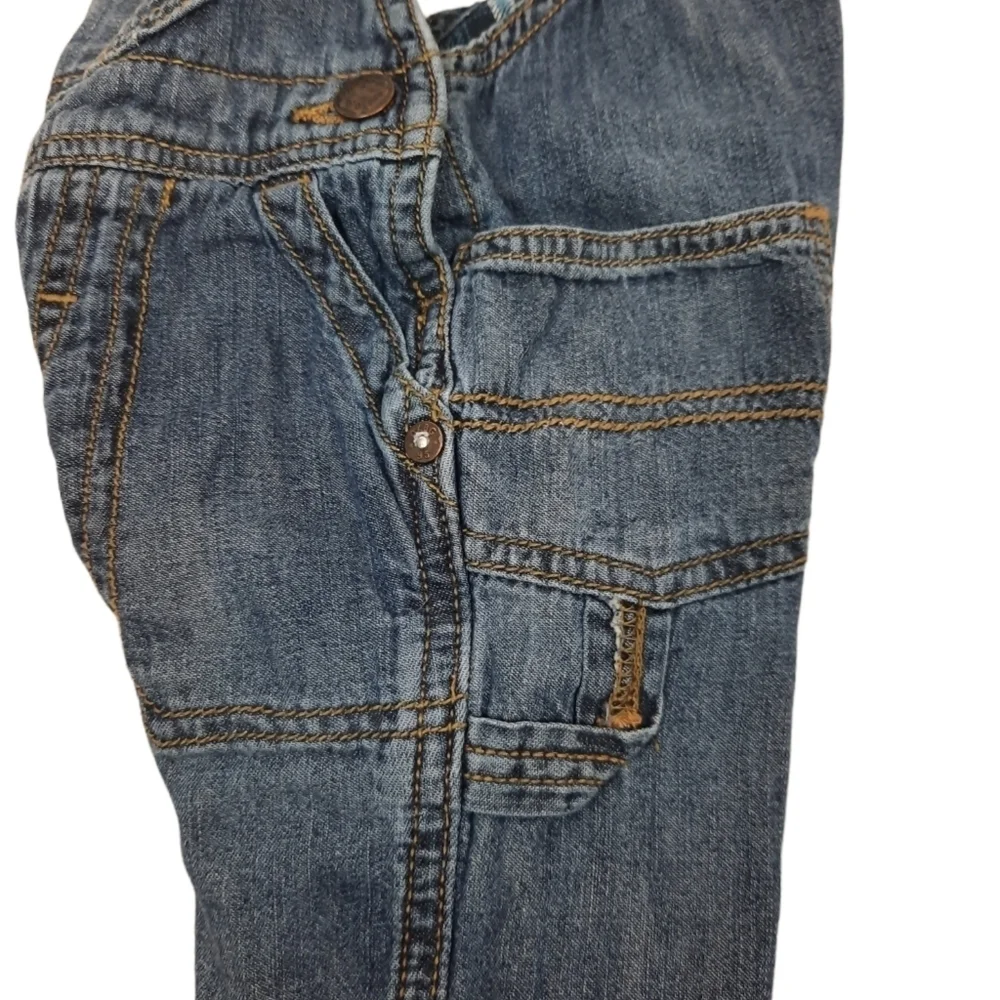 Oshkosh B'Gosh Genuine‎ Vestback Carpenter Style Denim Overalls Sz 6 Months Boys
